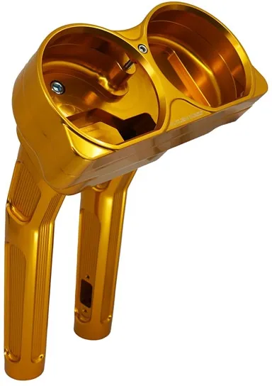 Arlen Ness 10 Inch Rise Method Risers In Gold For Harley Davidson 2015-2024 FLTRX, 2015-2019 FLTRU, 2020-2024 FLTRK Models (520-046)
