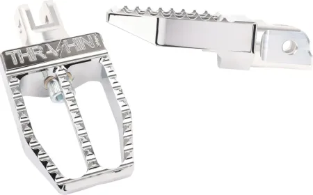 Thrashin Supply Co. Militant Rider Footpegs In Chrome For 2018-2024 M8 Softail Models (TSC-2019-3-SF)