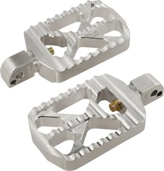 Joker Machine Bear Claw Passenger Footpegs In Silver For Harley Davidson 2018-2024 Softail Models (08-646-7)