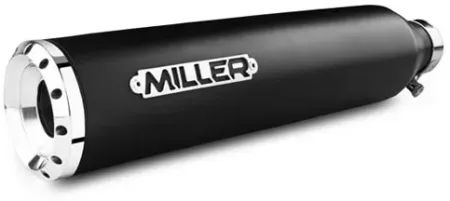 *2 Weeks Extra Transit TIME* Miller, Omaha Euro 5 Slip-on MUFFLERS. Matte Black (IN-CHF-DH-X45.06)