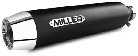 *2 Weeks Extra Transit TIME* Miller, Omaha Euro 5 Slip-on MUFFLERS. Matte Black (IN-CHF-DH-X45.07)
