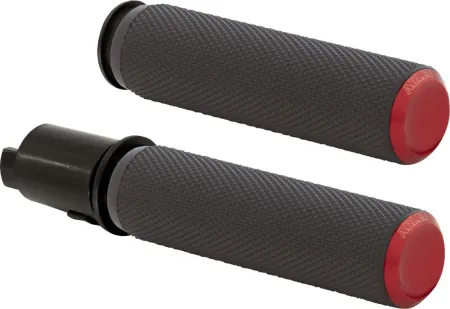 Arlen Ness Knurled Fusion Grips In Red For 2023-2024 Harley Davidson Road Glide & Street Glide Models (500-055)