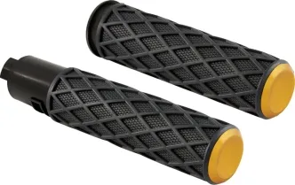 Arlen Ness Diamond Grips In Gold For 2023-2024 Harley Davidson Road Glide & Street Glide Models (500-060)