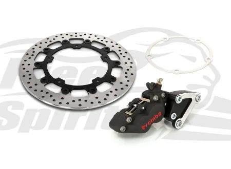 Free Spirits Bolt-in Kit With 4 Piston Caliper & 320mm Rotor In Black Finish For Royal Enfield Super Meteor E Shotgun 650 Models (503801K)