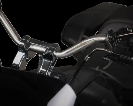Thrashin Supply Co. Mid Bend 1 Inch Dia. Handlebars In Stainless Steel For 2025 Softail & 2024-2025 Road Glide and Street Glide (TSC-2714-0)