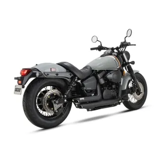 Vance & Hines Shortshots Staggered Exhaust System With PCX Technology In Black For Honda 2010-2024 Shadow Aero & Phantom Models (48319)