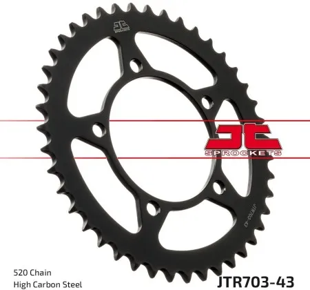 JT Sprockets Sprocket Rear 43T 520 (JTR703.43)