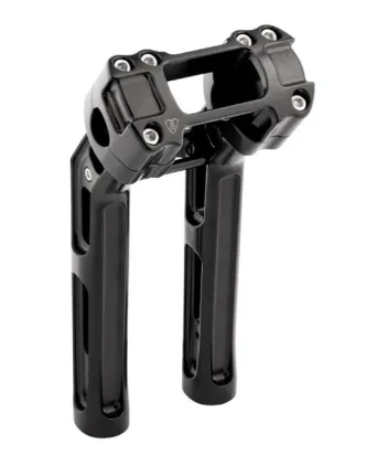Arlen Ness Method 10 Inch Kickback Risers In Black For Harley Davidson 2018-2024 Softail FXLR Low Rider, FXRST Low Rider El Diablo & FXFB Fat Bob Models (520-053)