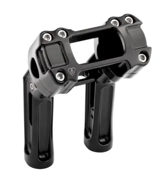 Arlen Ness Method 7 Inch Kickback Risers In Black For Harley Davidson 2018-2024 Softail Models With OEM Gauges (520-055)