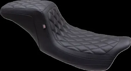 Mustang Double Diamond Squareback Seat With Black Stitching For Harley Davidson 2008-2025 Touring Models (excl. 23-25 VVT Models) (75299)