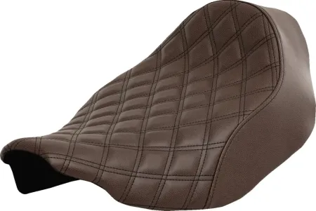 Saddlemen Renegade Lattice Stitched Solo Seat In Brown For Harley Davidson 2023-2024 FLHX Street Glide & FLTR Road Glide Models (823-07-002BLS)