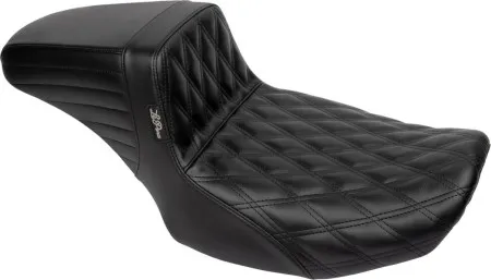 Le Pera Kickflip Double Diamond Stitched Daddy Long Legs Seat For Harley Davidson 2023-2025 Touring FLHX Street Glide & FLTR Road Glide Models (LV-597DLDD)