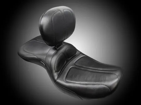 Le Pera Maverick Seat With Drivers Backrest For Harley Davidson 2023-2025 Touring FLHX Street Glide & FLTR Road Glide Models (LV-957BR)