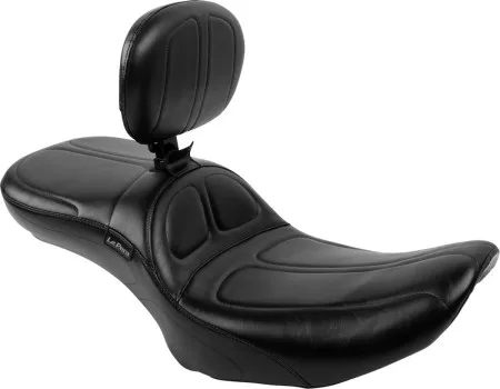 Le Pera Maverick Daddy Long Legs Seat With Drivers Backrest For Harley Davidson 2023-2025 Touring FLHX Street Glide & FLTR Road Glide Models (LV-957DLBR)