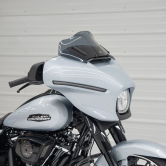Klock Werks Flare Windshield 8 inch In Dark Smoke For 2023-2024 CVO Street Glide & 2024 Street Glide Models (KWW-01-0707-DS)