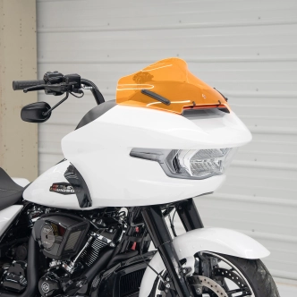 Klock Werks Flare Windshield 10 inch In Orange Ice For 2023-2025 CVO Road Glide & 2024-2025 Road Glide Models (KWW-01-0711)