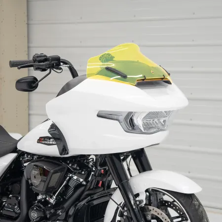 Klock Werks Flare Windshield 10 inch In Yellow Ice For 2023-2025 CVO Road Glide & 2024-2025 Road Glide Models (KWW-01-0712)
