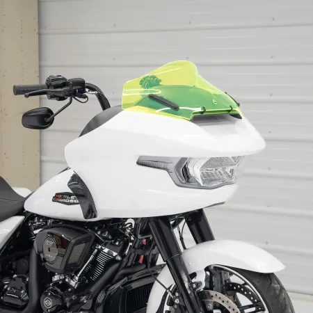 Klock Werks Flare Windshield 10 inch In Green Ice For 2023-2025 CVO Road Glide & 2024-2025 Road Glide Models  (KWW-01-0713)