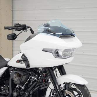 Klock Werks Flare Windshield 10 inch In Blue Ice For 2023-2025 CVO Road Glide & 2024-2025 Road Glide Models (KWW-01-0714)