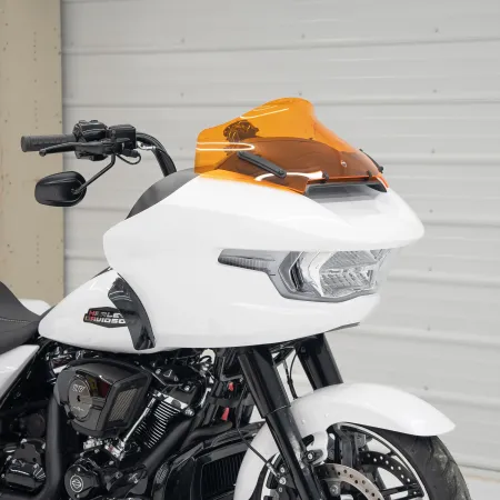 Klock Werks Flare Windshield 10 inch In Orange For 2023-2025 CVO Road Glide & 2024-2025 Road Glide Models (KWW-01-0716)