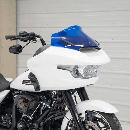 Klock Werks Flare Windshield 10 inch In Blue For 2023-2025 CVO Road Glide & 2024-2025 Road Glide Models (KWW-01-0719)