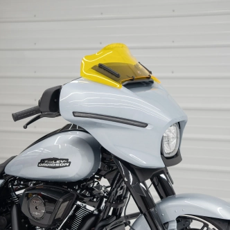 Klock Werks Flare Windshield 8 inch In Yellow For 2023-2025 CVO Street Glide & 2024-2025 Street Glide Models (KWW-01-0730)
