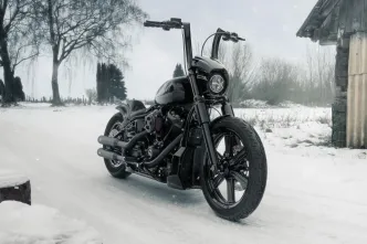 Killer Custom 2 Inch Diameter 12 Inch Rise Monarch Bars For 1982-2024 Harley Davidson With Dual Cable & E-throttle (N12-25)