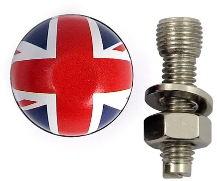 Trik Topz Licence Plate Mounts Uk Flag (FGB-UK-2PK)