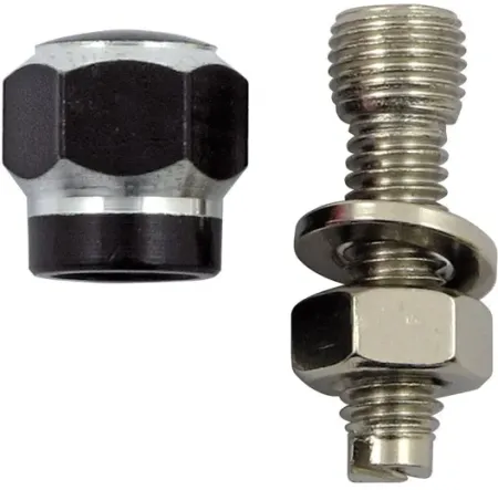 Trik Topz License Plate Mounts Alloy Two Tone Hex Black (HTB-BK-2PK)
