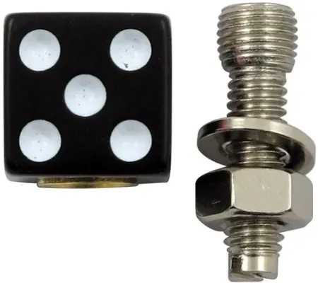 Trik Topz License Plate Mounts Dice Black (DIB-BK-2PK)