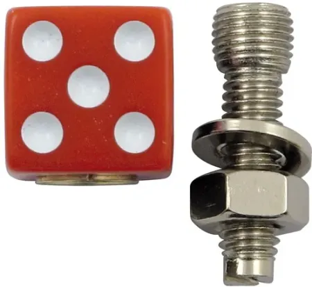Trik Topz License Plate Mounts Dice Red (DIB-RD-2PK)
