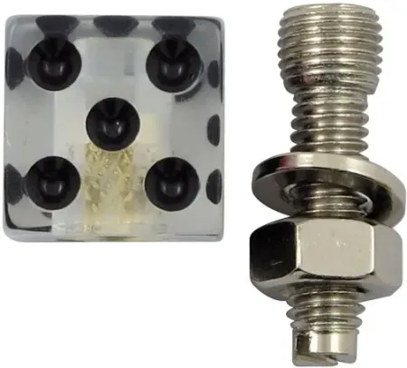 Trik Topz License Plate Mounts Dice Clear (DIB-CL-2PK)