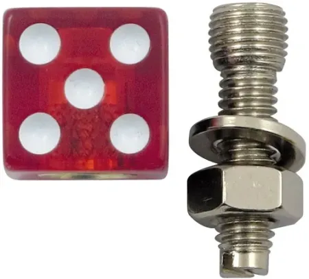 Trik Topz License Plate Mounts Dice Clear Red (DIB-CR-2PK)