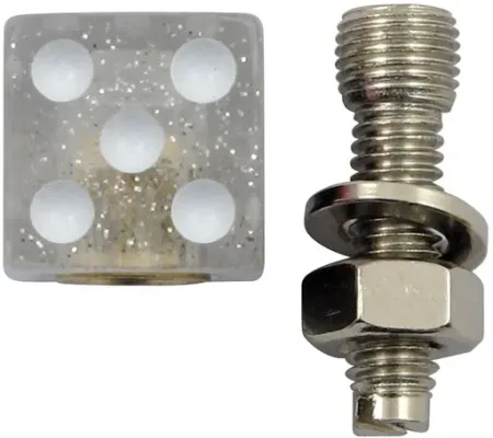 Trik Topz License Plate Mounts Dice Clear Glitter (DIB-CG-2PK)