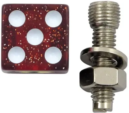 Trik Topz License Plate Mounts Dice Red Glitter (DIB-RG-2PK)