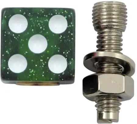 Trik Topz License Plate Mounts Dice Green Glitter (DIB-GG-2PK)