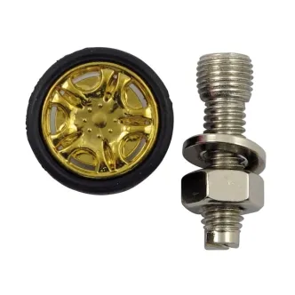 Trik Topz License Plate Mounts Micro Dub Gold (ARM289555)