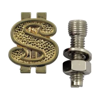 Trik Topz License Plate Mounts Dollar Gold (ARM389555)