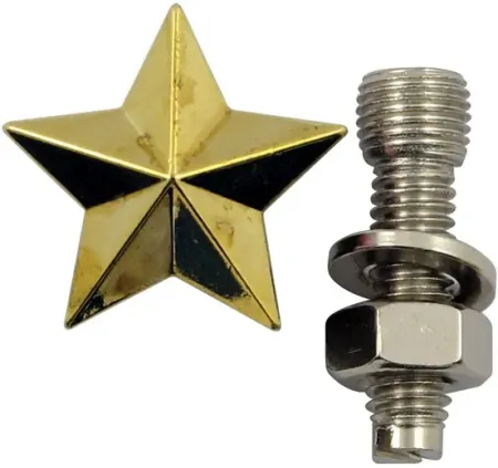 Trik Topz License Plate Mounts Star Gold (STB-GD-2PK)
