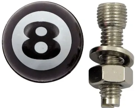 Trik Topz, Eight Ball License Plate MOUNTS. Black (EBB-BK-2PK)