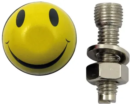 Trik Topz License Plate Mounts Smiley Yellow (SFB-YL-2PK)