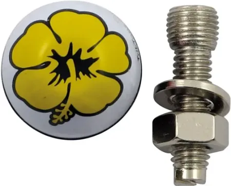 Trik Topz License Plate Mounts Flower Yellow (FWB-YL-2PK)