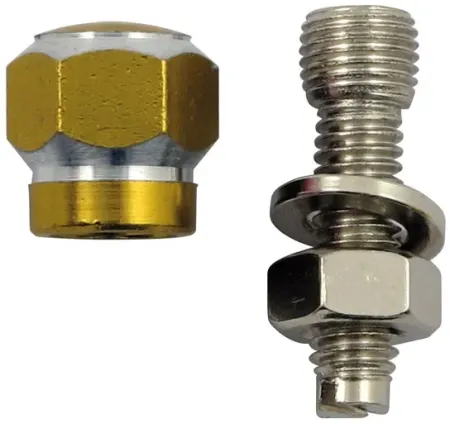 Trik Topz License Plate Mounts Alloy Twotone Hex Gold (HTB-GD-2PK)