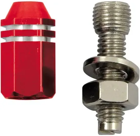 Trik Topz License Plate Mounts Alloy Twotone Hex Straight (HFB-RD-2PK)