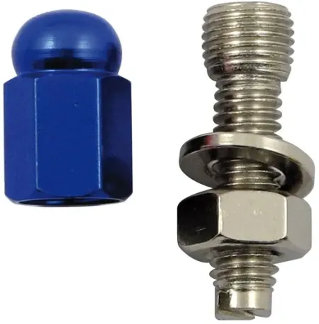 Trik Topz License Plate Mounts Alloy Twotone Hex Domed (HDB-BL-2PK)