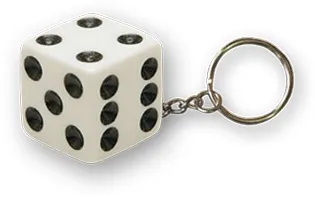 Triktopz Dice Key Chain White (K3008)