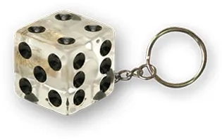 Triktopz Dice Key Chain Clear (K3015)