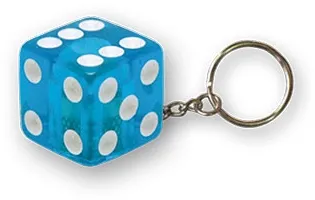 Triktopz Dice Key Chain Blue Glitter (K3020)