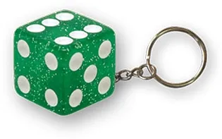Triktopz Dice Key Chain Green Glitter (K3023)