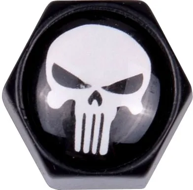 Trik Topz, Block Skull Valve CAPS. Black/white (SHC-BW-2PK)